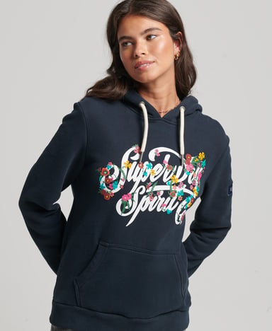 Superdry Sweat fleuri à capuche Script Style