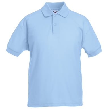 Fruit of the Loom - Poloshirt für Kinder kurzärmlig (Himmelblau)