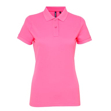 Asquith & Fox Damen/Damen Kurzarm-Poloshirt aus Performance-Mischung (Neon-Pink)