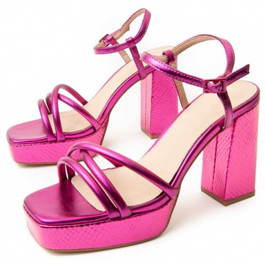 Montevita Absatzsandale Festsand10 in Fuchsia