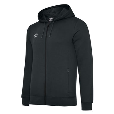Umbro Herren Club Leisure Full Zip Hoodie (Schwarz/Weiß)