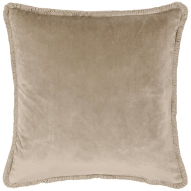Paoletti Freya Fringed Velvet Cushion Cover