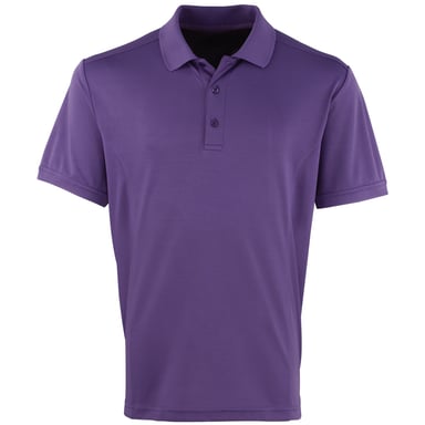 Premier Mens Coolchecker Pique Kurzarm-Polo T-Shirt (lila)