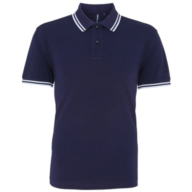 Asquith & Fox Herren-Poloshirt mit klassischer Passform (Navy/ Weiß)