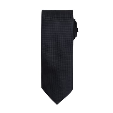 Premier Mens Micro Waffle Formal Work Krawatte (2er-Pack) (Schwarz)