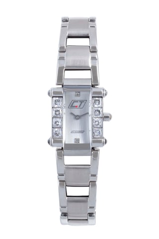 Chronotech: Silberne Damenuhr