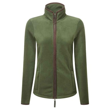 Premier Womens/Ladies Artisan Fleece-Jacke mit Kontrastbesatz (Moosgrün/Braun)
