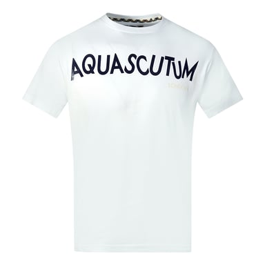 Aquascutum Distorted Logo Weißes T-Shirt