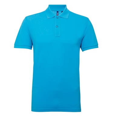 Asquith & Fox Herren Kurzarm Performance Blend Polo Shirt (Türkis)