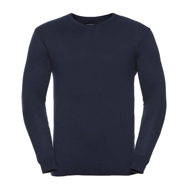 Russell Collection - Sweatshirt V-Ausschnitt für Herren (Dunkelblau)
