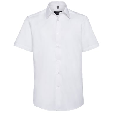 Russell Collection - Hemd Pflegeleicht für Herren kurzärmlig (Weiß)