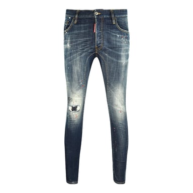 Dsquared2 Tidy Biker Jean Farbeffekt zerstörte Jeans