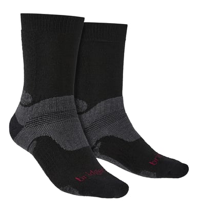 Bridgedale - Herren Wandern Midweight Merinowolle Socken - schwarz