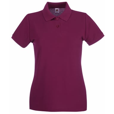 Fruit Of The Loom Damen Lady-Fit Premium Kurzarm-Poloshirt (Burgund)