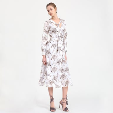 Wickelkleid mit Blumenmuster