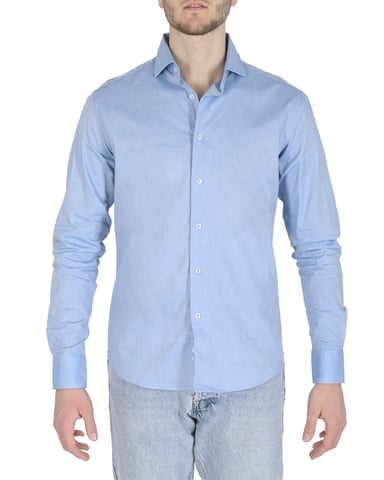19V69 Italia Herrenhemd Filafil Hellblau