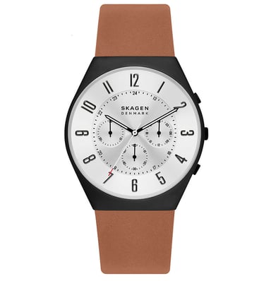 Skagen Grenen Chronograph Braun Herren Armbanduhr SKW6823