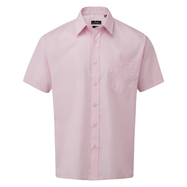 Premier Herren Popelin-Hemd, kurzärmlig (Pink)