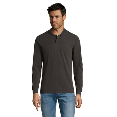SOLS - "Perfect" Poloshirt für Herren Langärmlig (Dunkelgraue Melange)