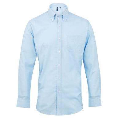 Premier Signature Herren Oxford-Hemd / Arbeitshemd, langärmlig (Hellblau)