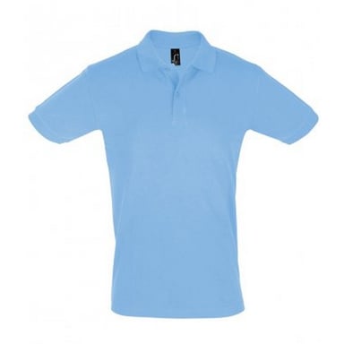 SOLS Mens Perfect Pique Kurzarm-Poloshirt (Himmelblau)