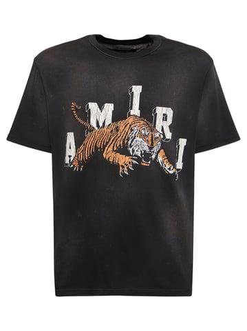 Amiri Vintage Tiger Logo T-Shirt in Schwarz