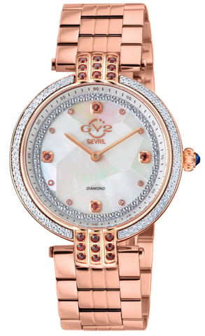 GV2 Damen Matera 12804B Schweizer Quarz Dimaond Weiß MOP Zifferblatt Uhr