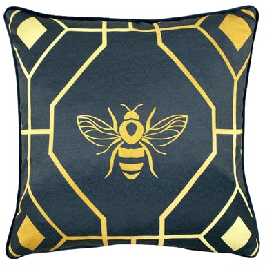 Bee Deco Geometric Feather Filled Cushion