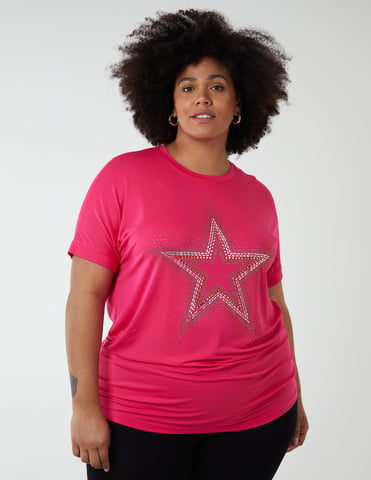 Curve Diamante Star Oversized Top