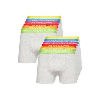 Crosshatch - "Astral" Boxershorts für Herren(12er-Pack) (Grau meliert)