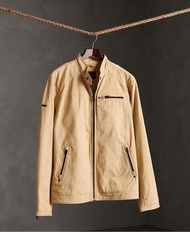 SUPERDRY Blouson de motard Carbon en coton