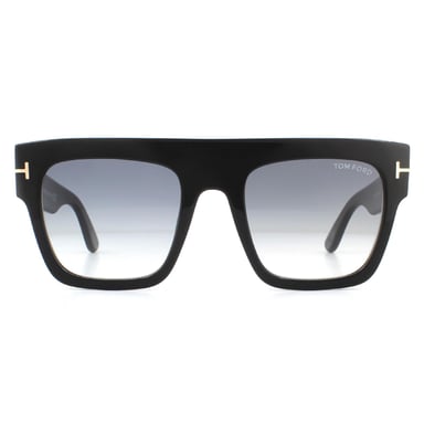 Tom Ford Sonnenbrille Renee FT0847 01B Glänzend Schwarz Grau Rauch Gradient