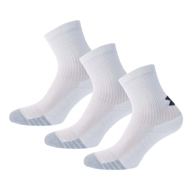 Lot 3 paires chaussettes HeatGear mi-mollet Under Armour Pour Garçon en Blanc