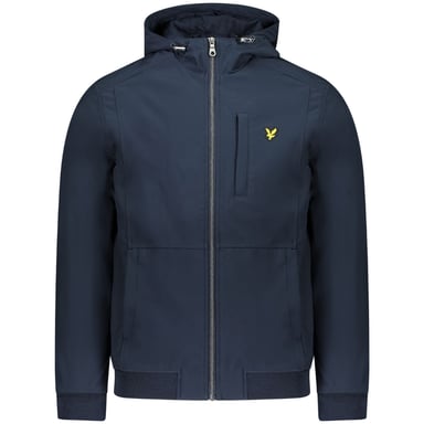 Dunkelblaue Softshelljacke mit Lyle & Scott-Logo