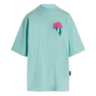 Palm Angels I Love PA Logo Hellblaues T-Shirt