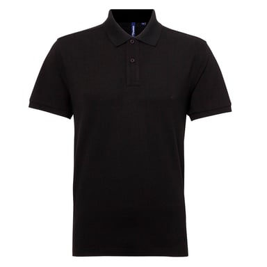 Asquith & Fox Herren Kurzarm Performance Blend Polo Shirt (Schwarz)