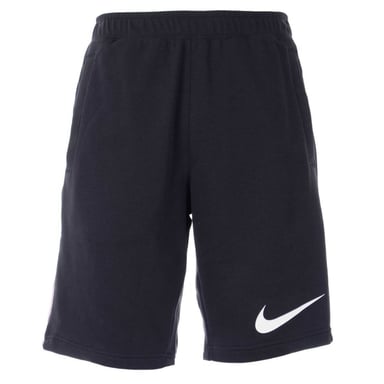 Schwarze Nike-Shorts mit rosa Klebeband am Saum