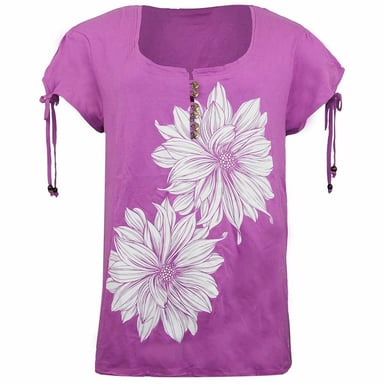 Tier Amberlynn Womens Purple T-Shirt