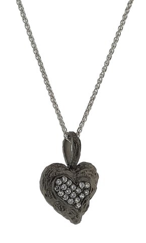 Orphelia 'Hazel' Damenkette mit Anhänger aus 925er Sterlingsilber, Schwarz, ZH-7082/2