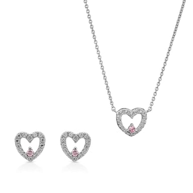 Orphelia 'Marise' Damen-Set aus 925er Sterlingsilber: Halskette + Ohrringe – Silber SET-7488