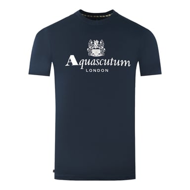 Aquascutum London Aldis Markenlogo Marineblau T-Shirt