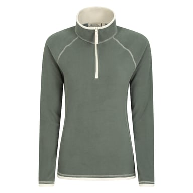 Mountain Warehouse - "Montana" Fleece-Oberteil mit halbem Reißverschluss für Damen (Dunkelgrün)