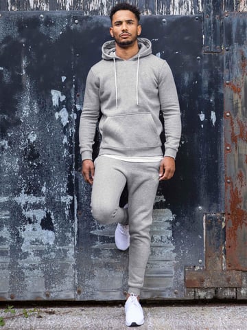 Enzo | Herren Pullover Hoodie Trainingsanzug Set - Grau