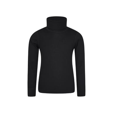 Mountain Warehouse - "Talus" Oberteil Rollkragen für Kinder Langärmlig (Schwarz)