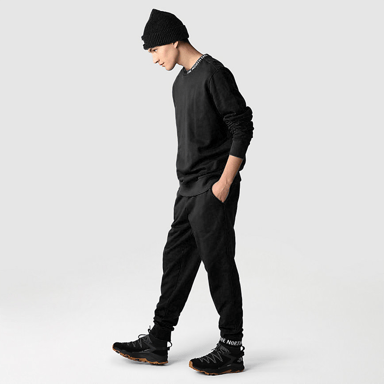 The North Face Men's Zumu Fleece Crew Neck Tracksuit, TNF Black