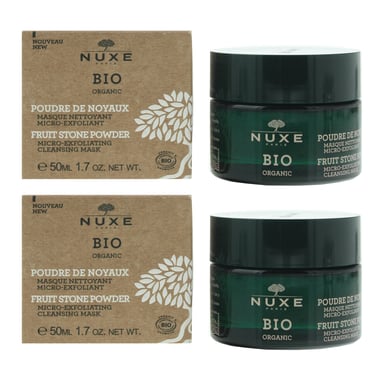 Nuxe Bio Organic Fruit Stone Powder Micro-Exfoliating Cleansing Mask 50ml x 2