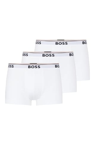 Lot 3 boxers coton stretch Hugo Boss Pour Homme en Blanc