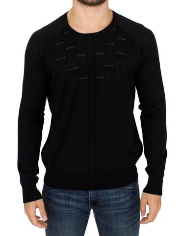 Karl Lagerfeld Black crewneck pullover sweater