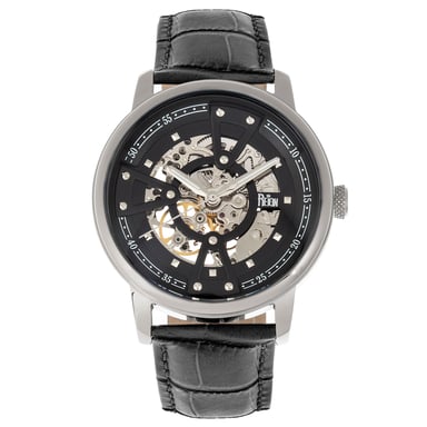 Reign Belfour Automatikuhr mit Skelett und Lederarmband
