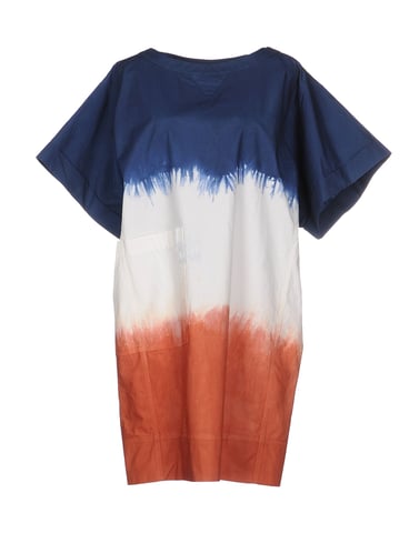 Douuod Slate Blue Stripe Cotton T-Shirt Dress